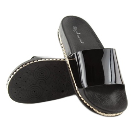 Pantofole nere da donna nere N-29 nere nero 2