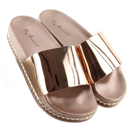Pantofole rosa da donna rosa N-29 champagne 2
