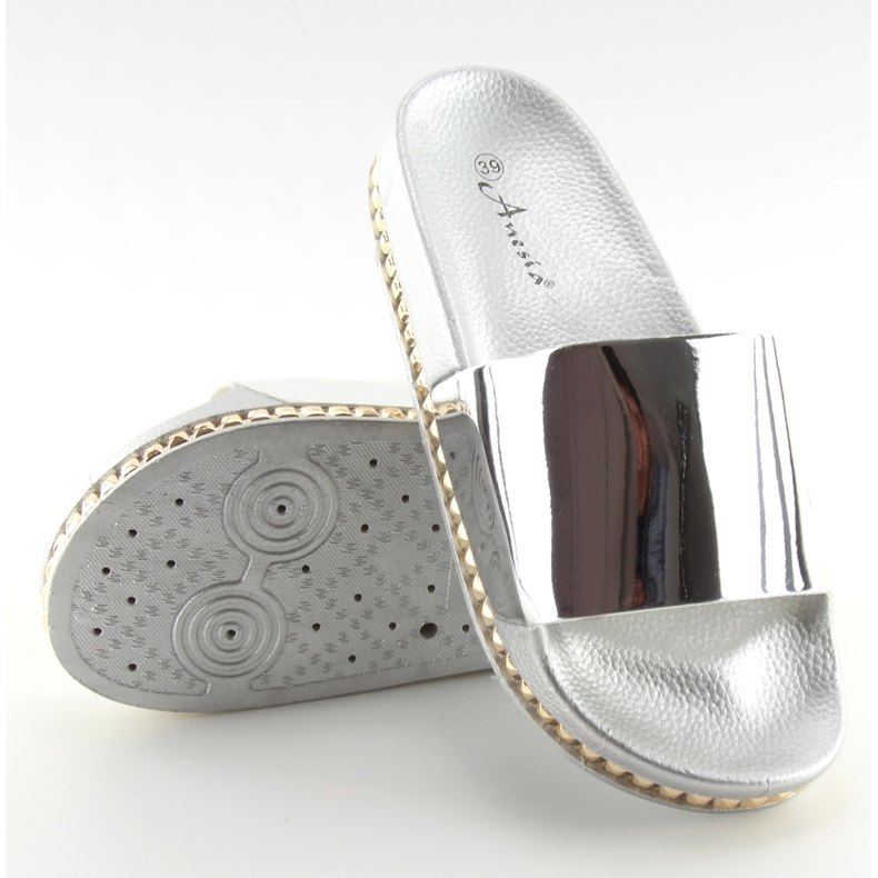 Ciabatte da donna argento N-29 argento grigio 2