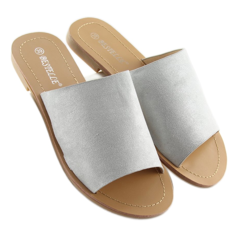 H8-116 Pantofole grigie dritte grigie grigio 2