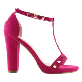 Sandali sul post fucsia A03 fucsia rosa 1