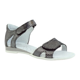 Sandali argento pois Ren But 4333 nero grigio 1
