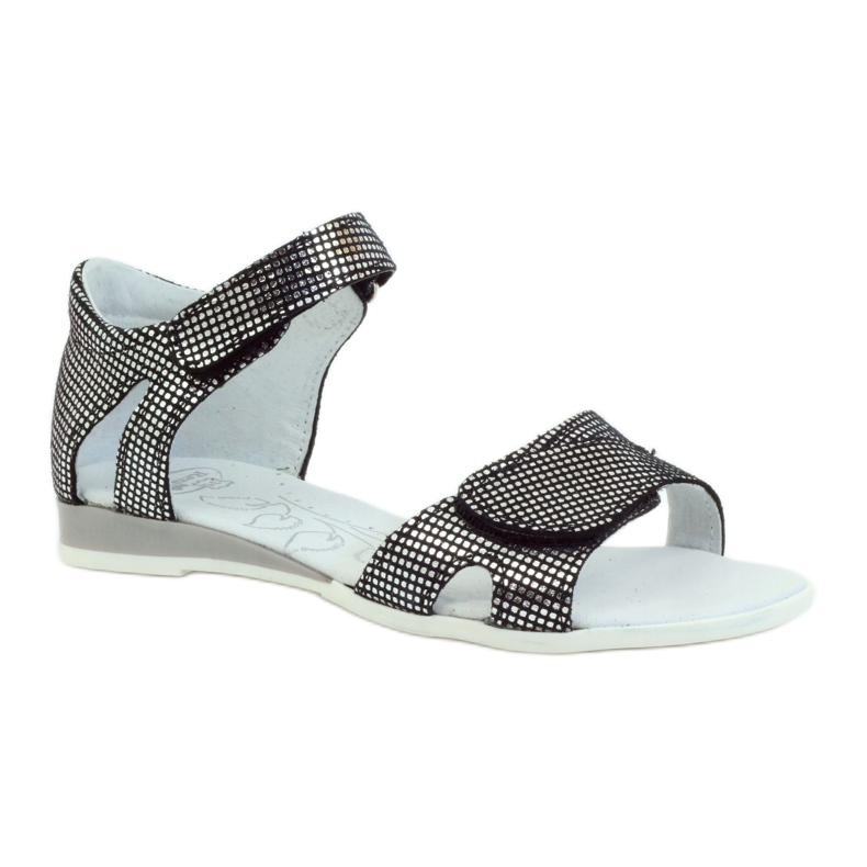 Sandali argento pois Ren But 4333 nero grigio 1