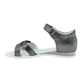 Sandali argento pois Ren But 4333 nero grigio 2