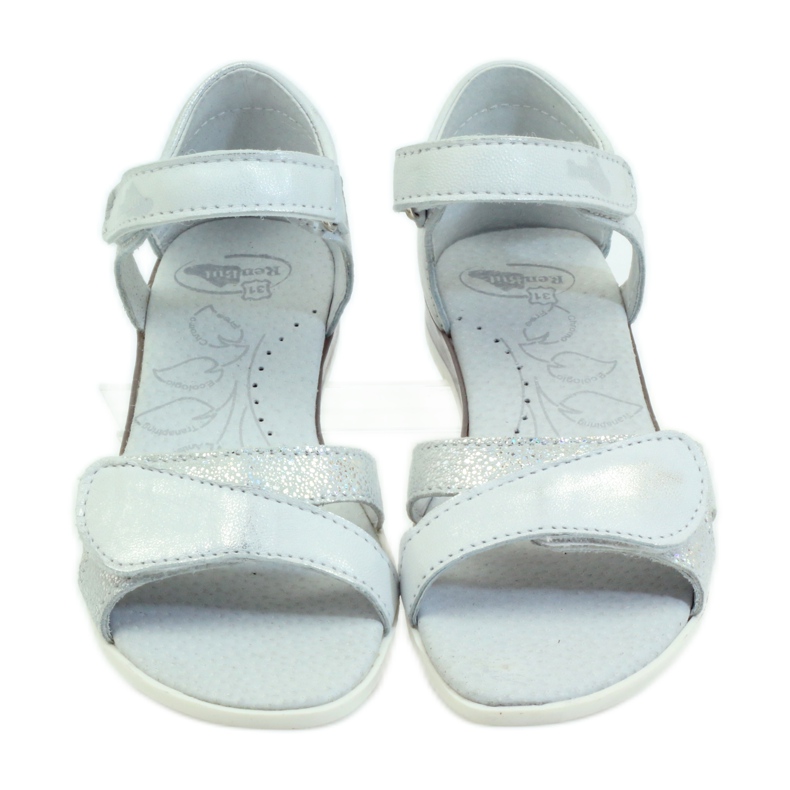 Sandali bianchi e argento Ren But 4333 grigio bianco 4