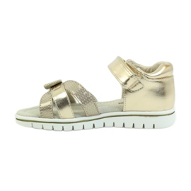 American Club Sandali americani scarpe per bambini sottopiede in pelle giallo 2