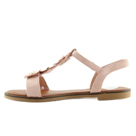 Sandali da donna in camoscio rosa WL-001 1