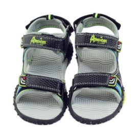 American Club Scarpe per bambini sandali luminosi americani 1702 verde grigio blu nero 4