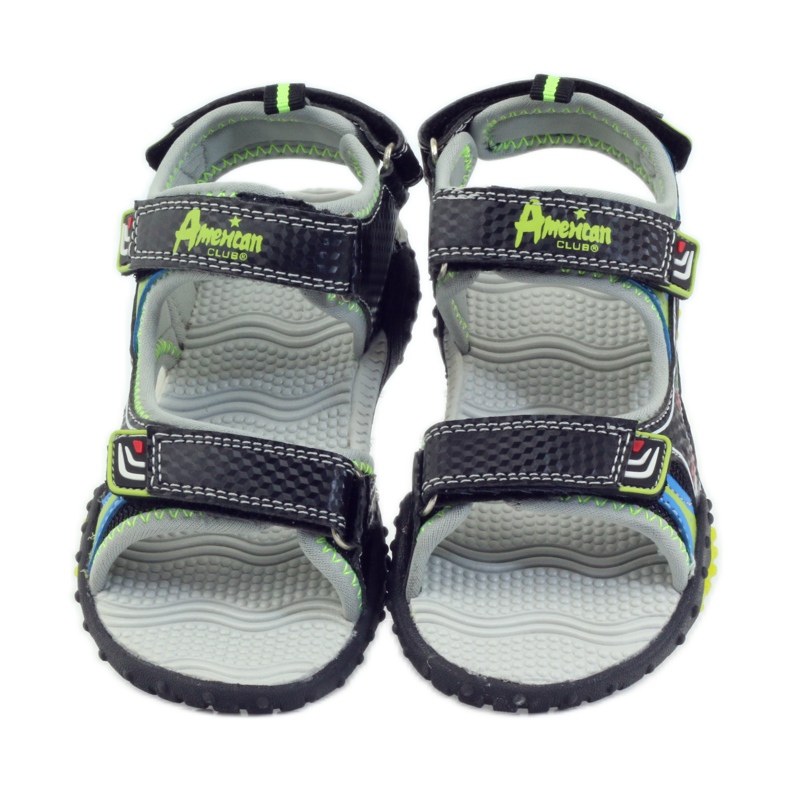 American Club Scarpe per bambini sandali luminosi americani 1702 verde grigio blu nero 4