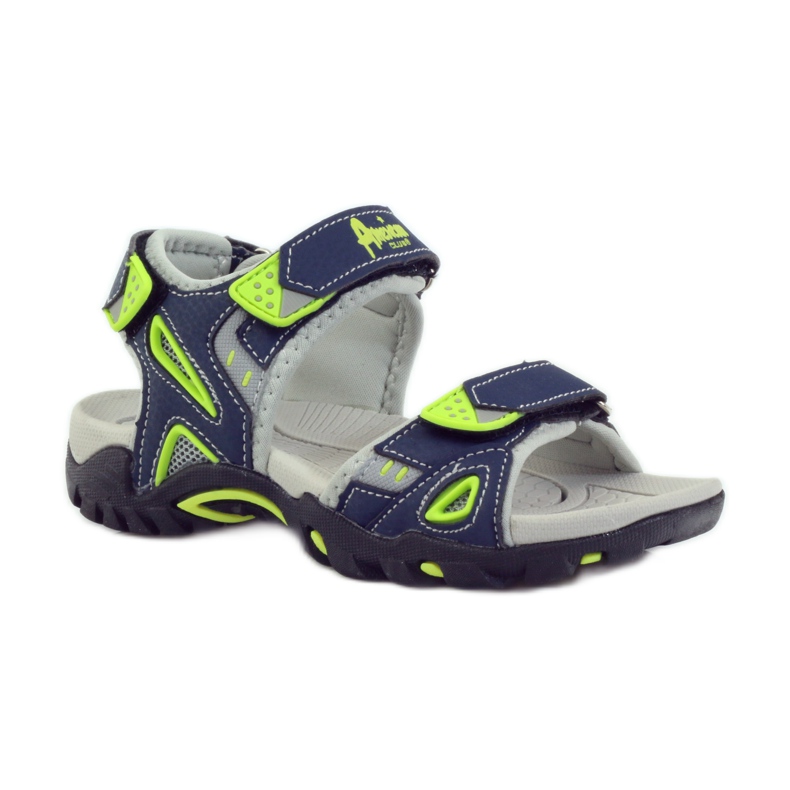 Sandali da bambino blu navy American Club 1713 verde 1