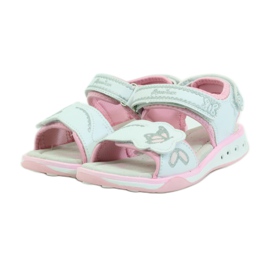 American Club Scarpe per bambini sandali sottopiede in pelle americana incandescente rosa grigio bianco 4