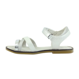 American Club Sandali americani scarpe per bambini sottopiede in pelle grigio 2
