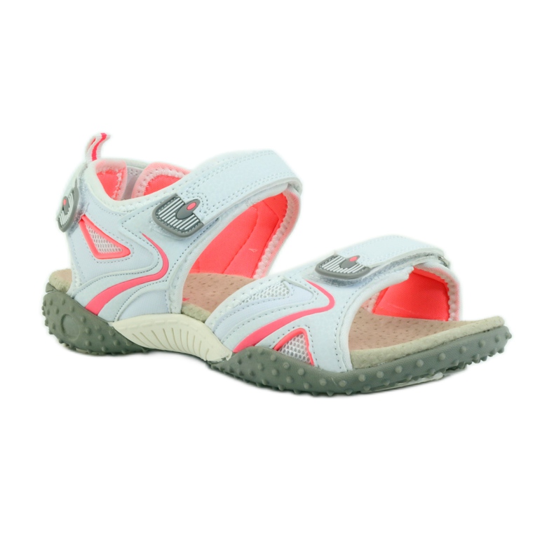American Club Sandali con inserto in pelle americana 1707 arancia bianco 1