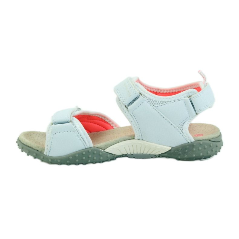 American Club Sandali con inserto in pelle americana 1707 arancia bianco 2