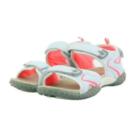American Club Sandali con inserto in pelle americana 1707 arancia bianco 3