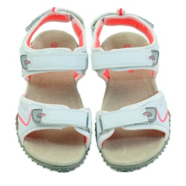 American Club Sandali con inserto in pelle americana 1707 arancia bianco 4