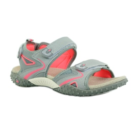 American Club Sandali con inserto in pelle americana 1707 grigio arancia 1