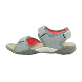 American Club Sandali con inserto in pelle americana 1707 grigio arancia 2