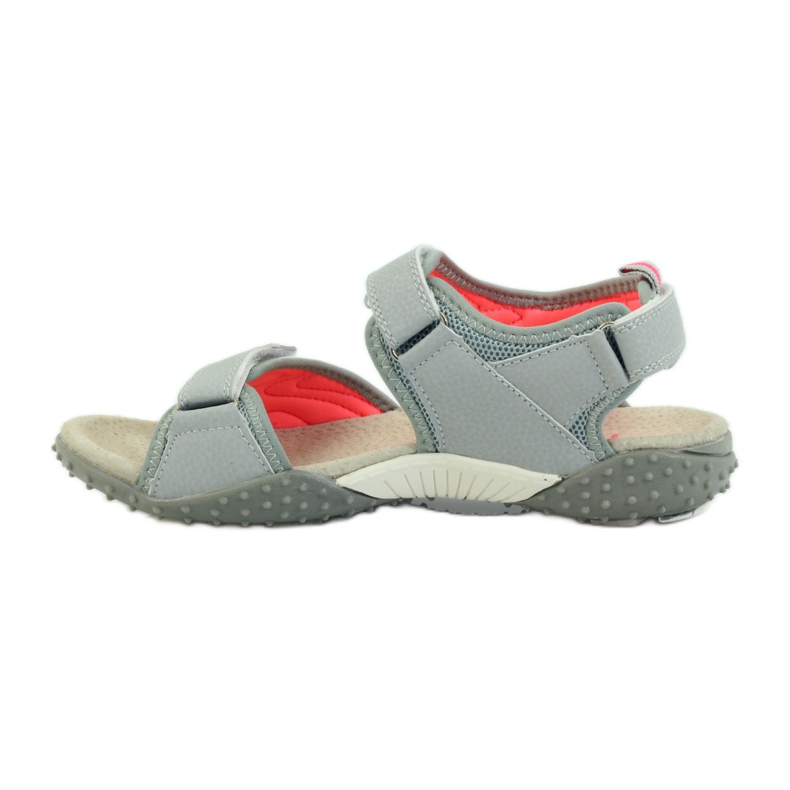 American Club Sandali con inserto in pelle americana 1707 grigio arancia 2