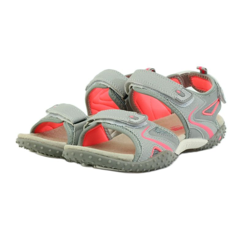 American Club Sandali con inserto in pelle americana 1707 grigio arancia 3