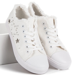 Sneakers in tessuto bianco 2