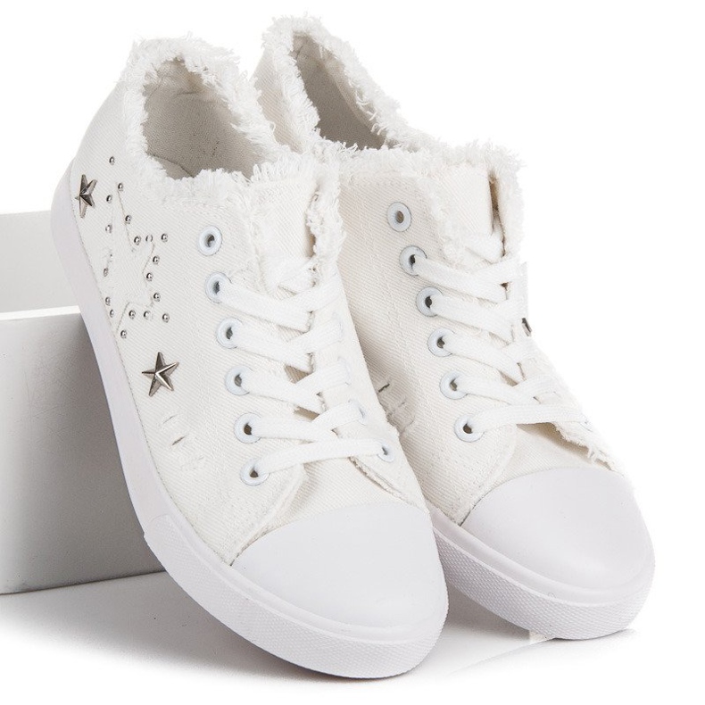 Sneakers in tessuto bianco bianca 2