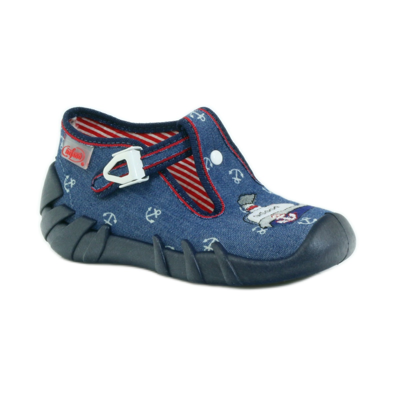 Scarpe per bambini Befado 110p311 pantofole blu navy 1