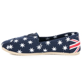 McKey Espadrillas slip-on alla moda bianco blu navy 1