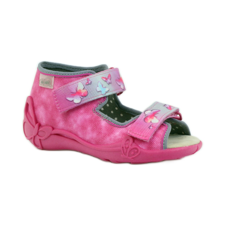 Sandali Befado ciabatte, sottopiede in pelle rosa 1