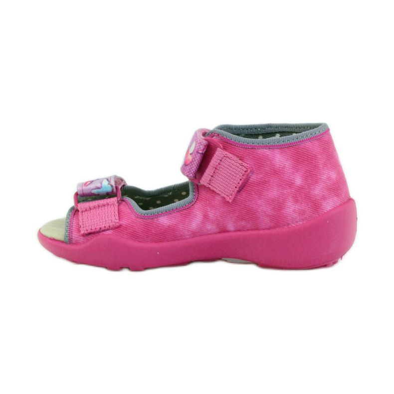 Sandali Befado ciabatte, sottopiede in pelle rosa 2