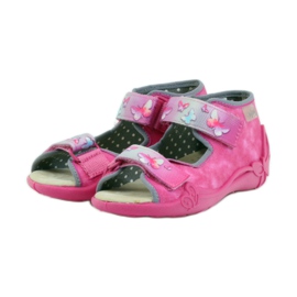 Sandali Befado ciabatte, sottopiede in pelle rosa 3
