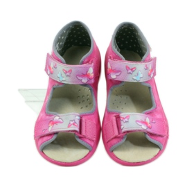 Sandali Befado ciabatte, sottopiede in pelle rosa 4