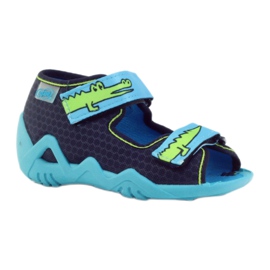 Befado scarpe per bambini pantofole sandali 250p068 blu navy blu verde 1