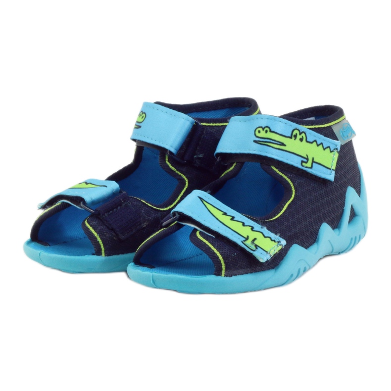 Befado scarpe per bambini pantofole sandali 250p068 blu navy blu verde 3