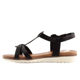 Sandali neri da donna C1822 neri nero 2