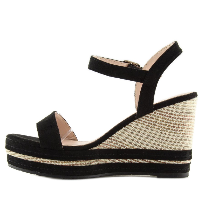 Sandali neri su zeppa 1505-2 neri nero 1
