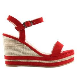 Sandali con zeppa rossi 1505-2 rossi rosso 2