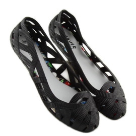 Ballerine meliski nere traforate KM127 nere nero 1