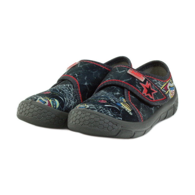Befado scarpe per bambini pantofole sneakers 537x011 rosso nero 3