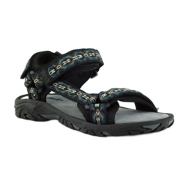American Club Sandali con inserto in pelle americana 1728 nero 1