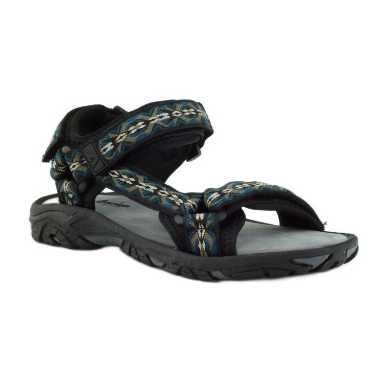 American Club Sandali con inserto in pelle americana 1728 nero 1