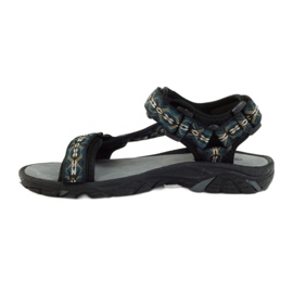 American Club Sandali con inserto in pelle americana 1728 nero 2