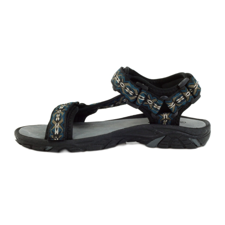 American Club Sandali con inserto in pelle americana 1728 nero 2