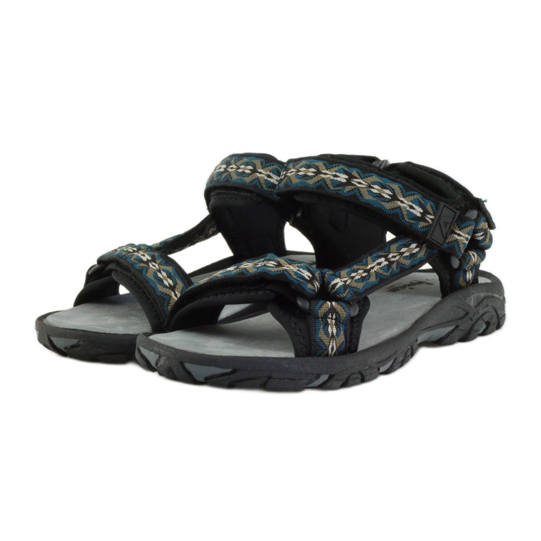 American Club Sandali con inserto in pelle americana 1728 nero 3
