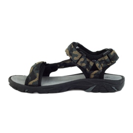 American Club Sandali con inserto in pelle americana 1728 nero marrone 2