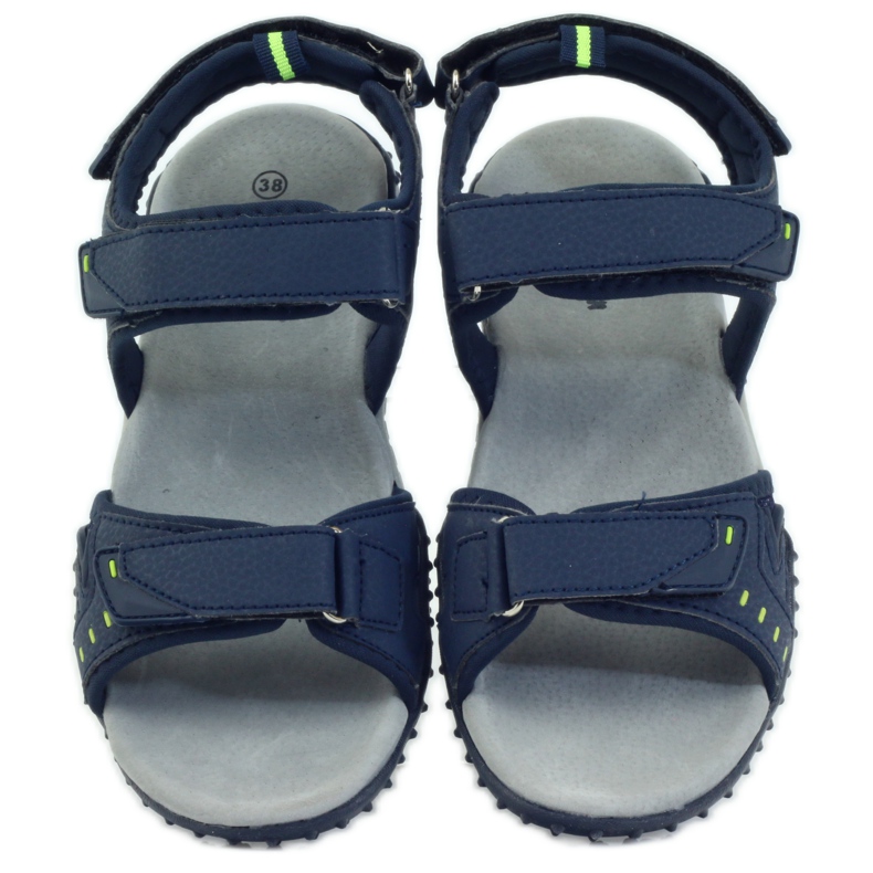 American Club Sandali con inserto in pelle americana 1715 blu navy 4
