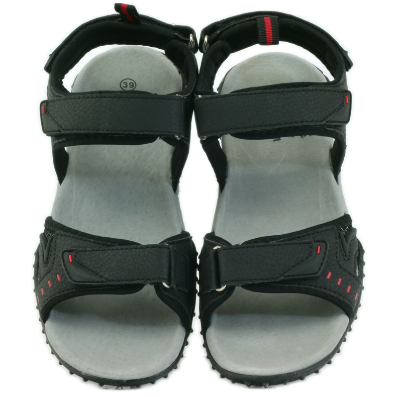 American Club Sandali con inserto in pelle americana 1715 nero 4