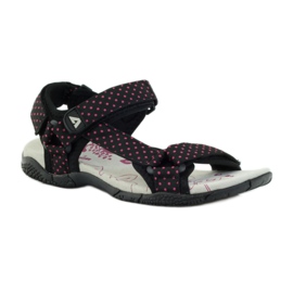 American Club Sandali con inserto in pelle americana 1717 rosa nero 1