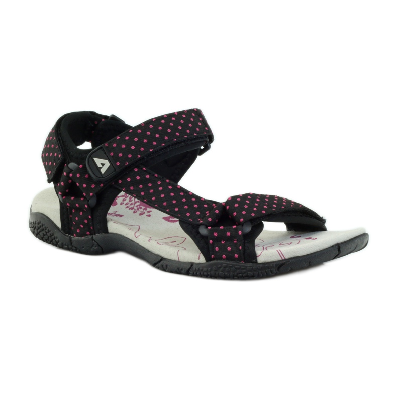 American Club Sandali con inserto in pelle americana 1717 rosa nero 1