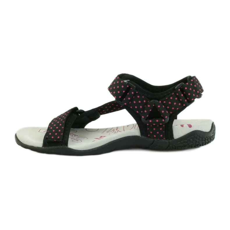 American Club Sandali con inserto in pelle americana 1717 rosa nero 2